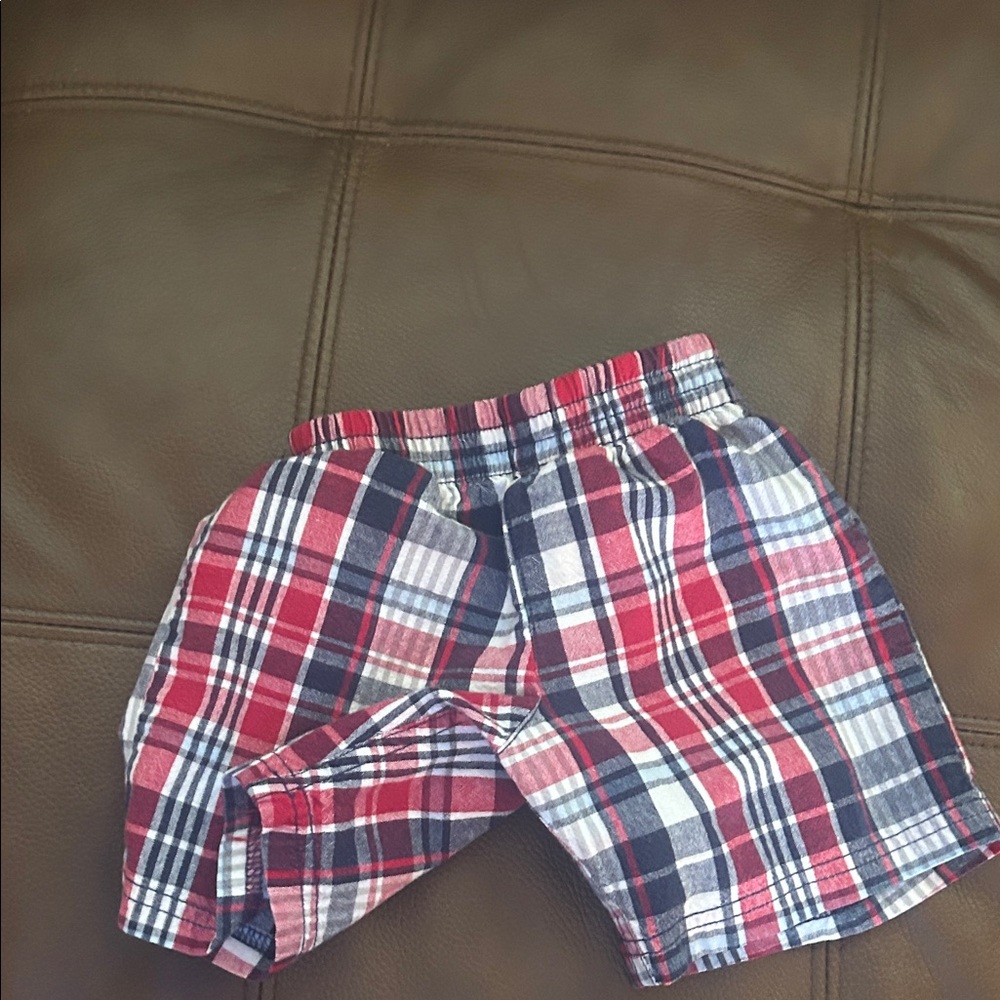 Healthtex Red and Blue Plaid Kids Shorts